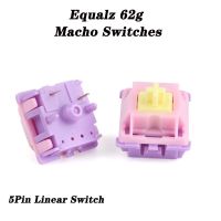 Equalz Linear Switch Custom Mechanical Keyboard 62g 5Pin Macho Pink Linear Axis Factory Pre-lubed For DIY Gamer Mx Switch Shaft Basic Keyboards