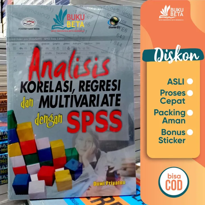 Buku Beta Analisis Korelasi Regresi Dan Multivariate Dengan Spss Duwi Priyatno Lazada 0747