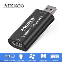 AIXXCO 4K USB จับภาพวิดีโอการ์ด HDMI กล่องบันทึกวิดีโอ Graer สำหรับ PS4กล้องบันทึก DVD กล้องบันทึกการสตรีมสด