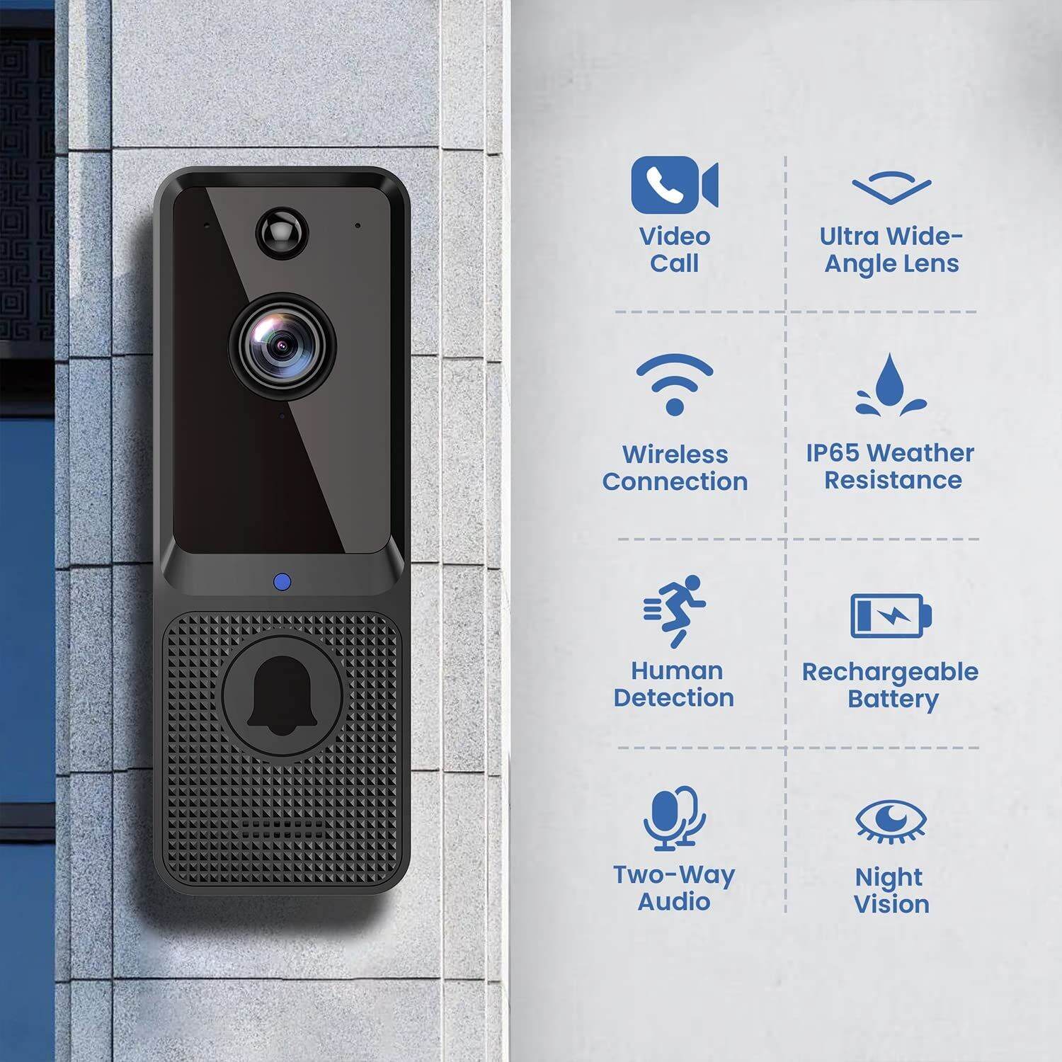 Aiwit Smart Life Smart Video Doorbell Outdoor Wireless Door Bell WiFi
