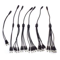 1 Female to 2 3 4 5 6 8 way Male DC connector Power Supply Splitter Plug adapter Cable cord 5.5x2.1mm for Led strip light cctv cWires Leads Adapters