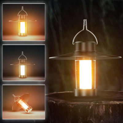 LED Camping Tent Lights Magnet Emergency Light Type-c Charging Camping Lantern Dimmable Hanging Lights for Outdoor Travel