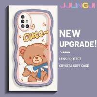 Jlingji เคสปลอกสำหรับ Samsung Galaxy A51 4G A51 5G เคส M40s ลายการ์ตูนหมีคลื่นนิ่มแบบดั้งเดิมเคสโทรศัพท์ลายขอบซิลิโคนน้ำแบบดั้งเดิมเคสป้องกันกล้องเลนส์คลุมทั้งหมดเคสปกหลังกรอบเคสนิ่ม