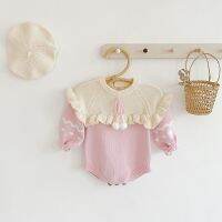 [COD] Ins autumn style 2022 female baby long-sleeved knitted romper dress lady fan triangle bag fart