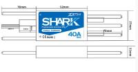 ZTW Shark 40A BEC กันน้ำ Brushless ESC สำหรับเรือที่มีระบบระบายความร้อนด้วยน้ำ RC เรือรุ่น