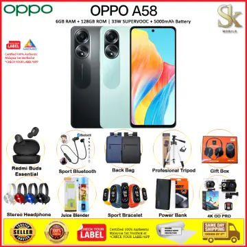 OPPO A58 6GB+128GB Global Ver. Dual SIM Unlocked Android Mobile Phone -  GREEN