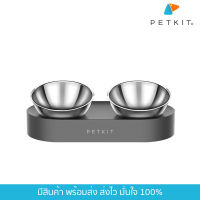 PETKIT FRESH NANO - รุ่นใหม่! ชามสแตนเลสเงาฐานสีดำ สำหรับใส่อาหารสัตว์เลี้ยง ปรับระดับได้ ดีไซน์เรียบหรู