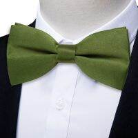 Dark Green Father and Son Bowtie for Wedding Party Luxury Solid Men 39;s Pre tied Bow ties Boy Necktie Easy to Wear Dropshipping