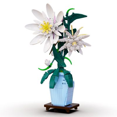 2023 DIY Vase Epiphyllum Arrangement Flower Romantic Tree House Assembly Building Blocks Classic Model Bricks Sets Kid