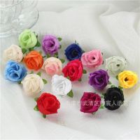 ◇♣✑ 3cm Silk Mini Rose Flower Heads Lot 10PCS Artificial Flowers Wedding Gift Box Decoration DIY Bride Wreath Garland Party Supplies