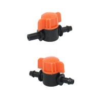 5-100pcs 4/7 Hose Water Valve Garden Auto Drip Irrigation System 1/4" Mini Pipe Watering Barbed Switch Control Fittings Watering Systems Garden Hoses