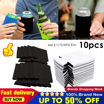 4 Pack Beer Bottle Insulator Sleeve Keep Drink Cold,Zip-Up Bottle Jackets,Beer Bottle Cooler Sleeves,Neoprene Cover, Black