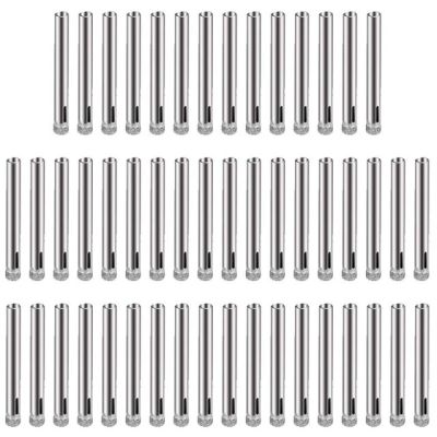 HH-DDPJ50pcs Diamond Coated Drill Bit Set 6mm Diamond Tipped Hole Saw For Tile  Glass  Ceramics  Porcelain  Marble