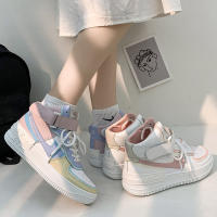 Air Force One Womens Sakura Pink High Top Sneakers Macaron Lolita New Sport Shoes