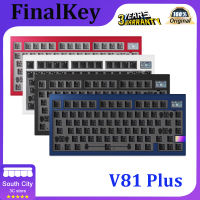 【Available in stock】FinalKey V81 Plus wireless Trimode Barebone Kit with Screen 75% VIA Mechanical Keyboard