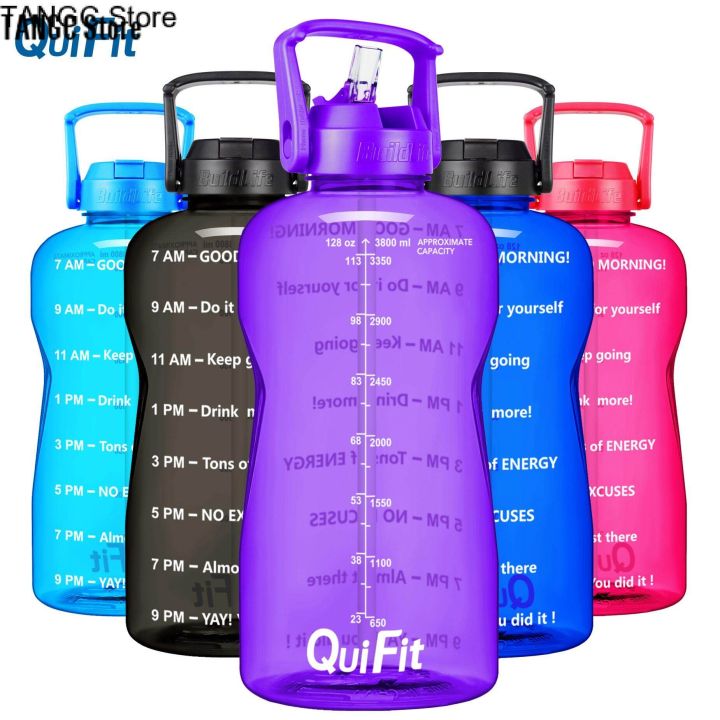 1 Gallon Water Bottles with Straw, 128 oz / 3.8L Water Bottle BPA