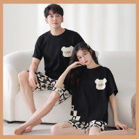 Gifts Fast Shipping New Couple Pajamas Summer Cotton Short -Sleeved MenS Whole Home Service Can Wear Ladies