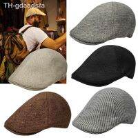 ▥◕△ Men Beret Hat New Fashion Color Flat Cap Newsboy Adjustable Breathable Mesh Caps