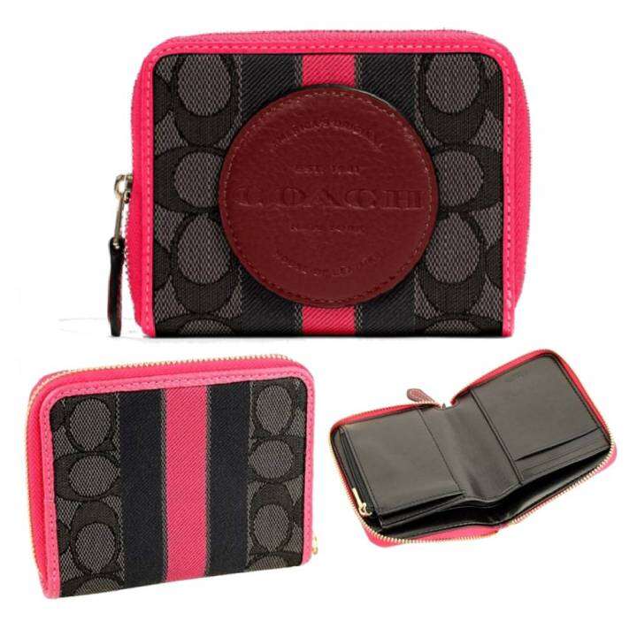 ของแท้ 💯 กระเป๋าสตางค์ COACH 2637 DEMPSEY SMALL ZIP AROUND WALLET IN