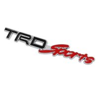 Hot New 3D Black/Red Toyota TRD Sports Emblem Metal Double Adhesive