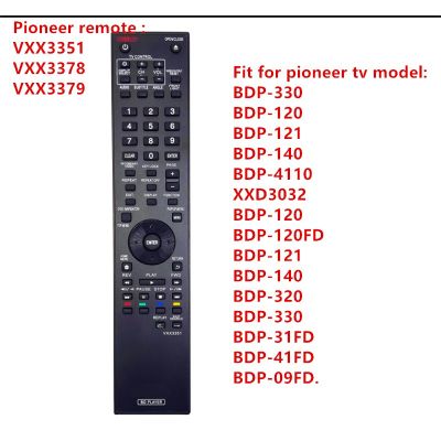 Pioneer VXX3351 VXX3378 VXX3379 Blu-ray Disc Player Remote Control for Pioneer BDP-120, BDP-121, BDP-31FD, BDP-330, BDP-33FD