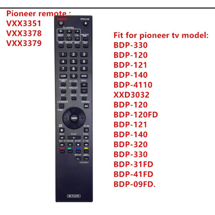 pioneer-vxx3351-vxx3378-vxx3379-blu-ray-disc-player-remote-control-for-pioneer-bdp-120-bdp-121-bdp-31fd-bdp-330-bdp-33fd