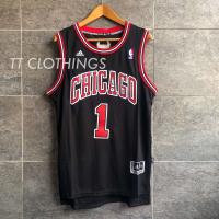 Derrick Rose #1 Chicago Bulls Black NBA เสื้อบาสเก็ตบอล Singlet