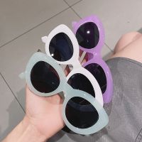 SO amp;EI Ins Popular Fashion Cat Eye Women Sunglasses Retro Jelly Color Shades UV400 Eyewear Men Green Pink Purple Sun Glasses