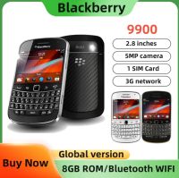 ต้นฉบับ BlackBerry 9900 WCDMA 3G การ์ดเดี่ยว 2.8 นิ้วคีย์บอร์ด QWERTY 8GB รอม 5MP บลูทู ธ WIFI สำหรับโทรศัพท์