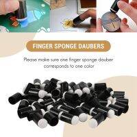 66 Pcs Finger Sponge Daubers Finger Painting Sponge Craft Drawing Sponge Dauber Set for Painting Art Ink Crafts Card