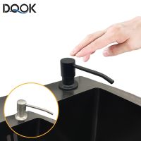 ✾✴ Kitchen Sink Soap Dispenser Black ABS Dispenser Detergent Liquid Soap Lotion Dispensers Stainless Steel