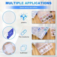 1 to 10 Compartment Plastic Storage Box Transparent for Pearl pin Jewelry Tools Small Accessories