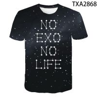 2023 newfashion kpop ไอดอลยอดนิยม EXO 3D เสื้อยืดผู้ชายผู้หญิงเด็กฤดูร้อนเย็นฮิปฮอปแขนสั้น streetwear เด็กสาวเด็ก tops TEE