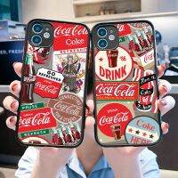 [Chaoke digital branch] เคสโทรศัพท์ป้ายโคคาโคล่าแฟชั่นย้อนยุคสำหรับ Iphone SE 2020 6 6S 7 8 11 12 13 Mini Plus X XS XR Pro Max กรอบมือถือแบบนิ่มสีดำ