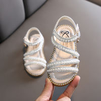 Girl Sandals Summer Fashion Kids Baby Girls Bling Rhinestone Princess Single Sandals For Little Big Girls Shoes