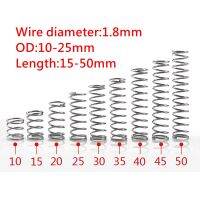 【LZ】 5pcs Wire Dia 1.8mm Stainless Steel Micro Small Y-type Rotor Return Compression Spring OD 10-25mm Length 15mm to 50mm