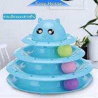 รางบอล ของเล่นแมวทรงโดม รางบอล ตาโต 4 ชั้น Cat play plate