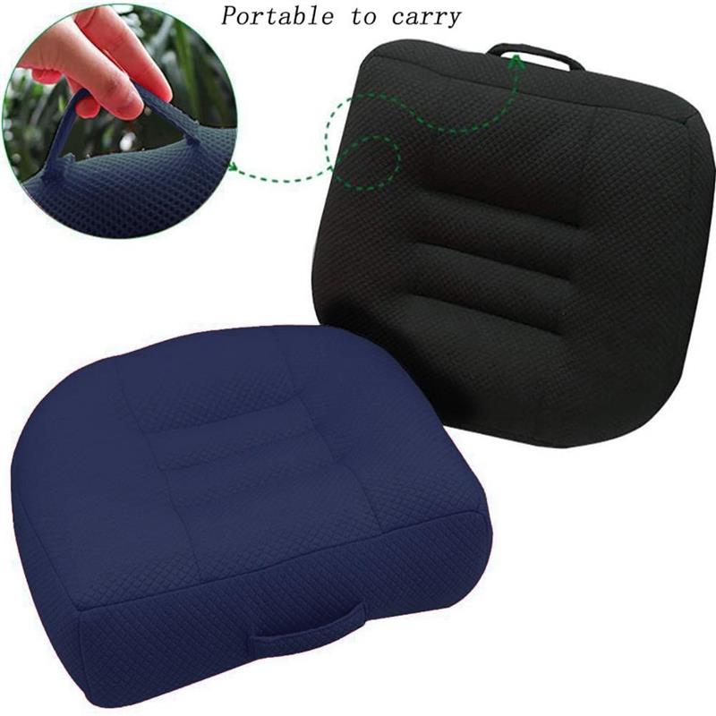 Black Home Car Booster Seat Cushion Driver Posture Cushion Car Heightening Boost Mat Thickened Portable Car Seat Pad Increase The Field of View Ideal for Car Office 