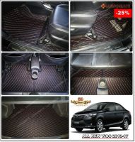 พรมปูพื้นรถยนต์ 6D TOYOTA VIOS ปี2013-21 พรม6D สีดำด้ายแดง เต็มคัน รวมแผ่นปูท้าย 4ชิ้น