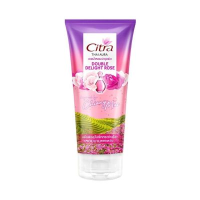 Citra ซิตร้า ไทย ออร่า เพอร์ฟูม บอดี้เจล 200 มล. เจลน้ำหอมบำรุงผิว Double Delight Rose เพื่อผิวดูไบร์ทกระจ่างใส และหอมนานตลอดวัน