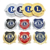 NEW 1pcs Metal LIONS CLUBS International Logo Car Auto Decorative Side Rear Emblem Badge Sticker Body stickers