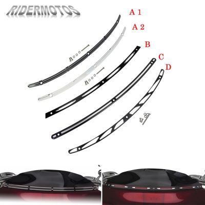 Motorcycle CNC Windshield Windscreen Trim Aluminum Black/Chrome For Harley Touring Street Glide Tri Glide Electra Glide 1996-19