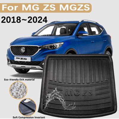 แผ่นเก็บของด้านหลังสำหรับ2023อุปกรณ์เสริม MGZS EV ZX ZST 2018 ~ 2024 Alas Bagasi Mobil ที่เก็บของหลังพรมกันน้ำ3D วัสดุ EVA