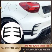 2Pcs Car Rear Bumper Splitter Spoilers Canard For Mercedes Benz W176 A200 A250 A260 A45 AMG Rear Bumper Sticker Trim