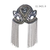 【CW】 1PC Tassel Beaded Epaulette for Punk Coat Fashion Badge Epaulets Shoulder Patches Appliques