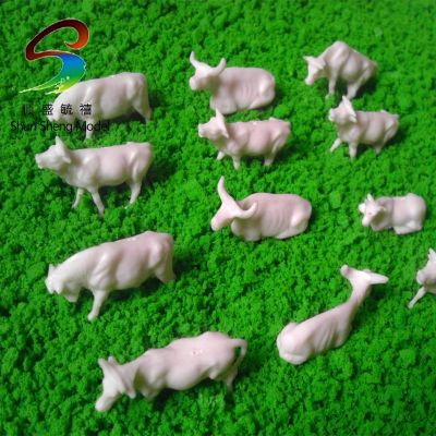 [COD] model cow plastic bossy mini scale white size 1.5 3.0cm