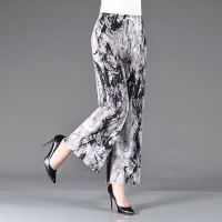 ice silk wide-legged older new easing joker show thin high-grade divided of tall waist