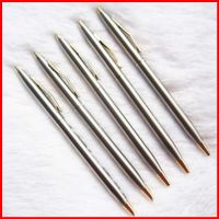 1 Pc New Arrival Stainless Steel Rod Rotating Metal Ballpoint Pen Commercial Ballpoint Pen Gift Stationery Pens