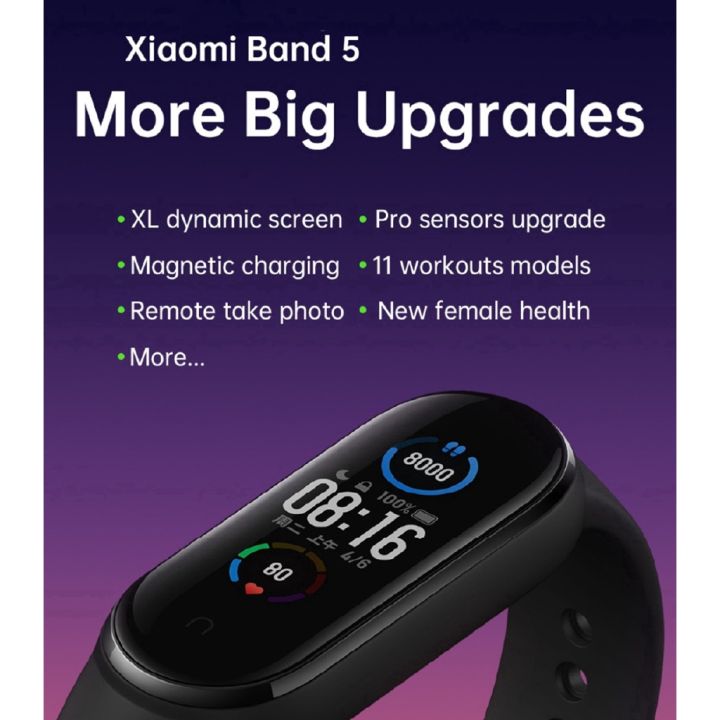 ฟรี-fi-xiaomi-mi-band-5-สายรัดข้อมือสมาร์ทเชื่อมต่อบลูทูธกันน้ําสําหรับใช้ในการออกกําลังกาย