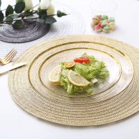 6PCS ided Beige Round Place Mats สำหรับห้องครัวโต๊ะรับประทานอาหาร Runner ฉนวนกันความร้อน Non-Slip Washable Placemats Christmas Dinner